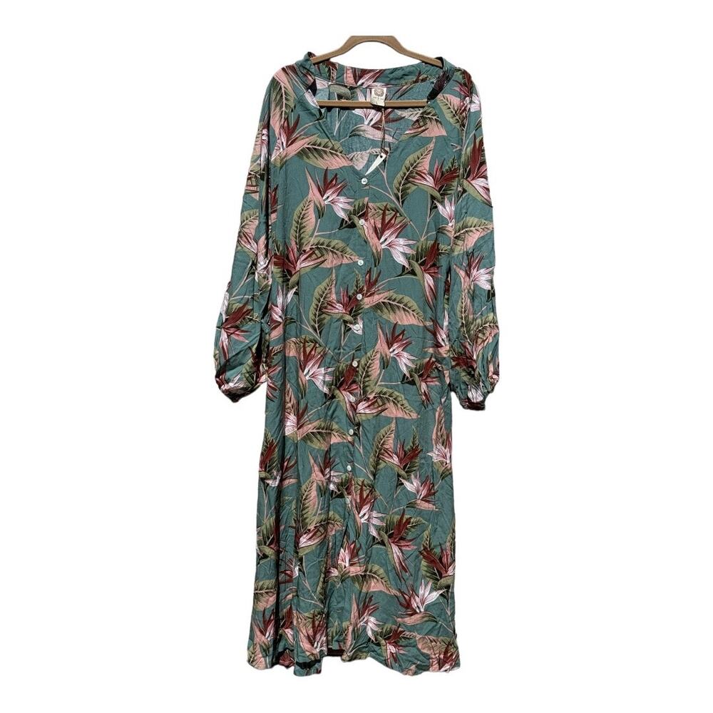 ELF Balielf Sunday Wish Kaftan Gown Gorgeous Flowy Sun Dress NWT size Large - Picture 2 of 5